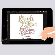 Load image into Gallery viewer, Breidi Glitter Script Procreate Brush