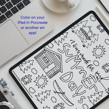 Load image into Gallery viewer, Made For Summer Days Coloring Page