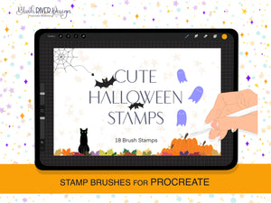Cute Halloween Procreate Brush Stamps