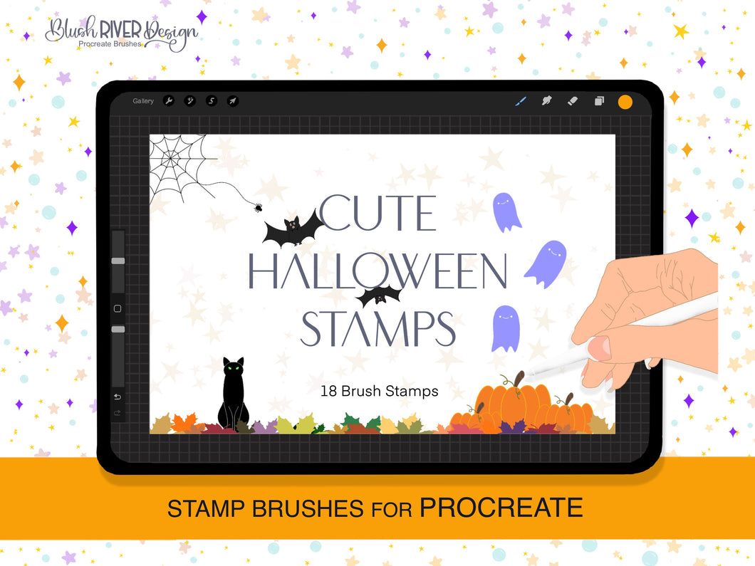 Cute Halloween Procreate Brush Stamps