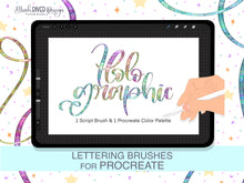 Load image into Gallery viewer, Holographic Script Procreate Brush