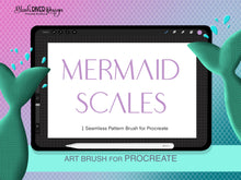Load image into Gallery viewer, Mermaid Scales Seamless Pattern Brush