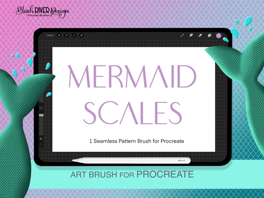 Mermaid Scales Seamless Pattern Brush