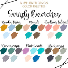 Load image into Gallery viewer, Sandy Beaches  Procreate Color Palette - 6 Mini Color Palettes Inside