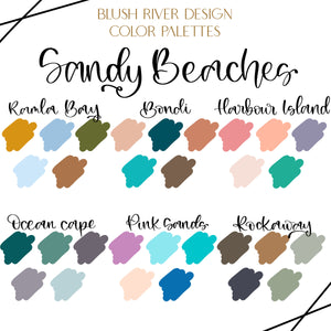 Sandy Beaches  Procreate Color Palette - 6 Mini Color Palettes Inside