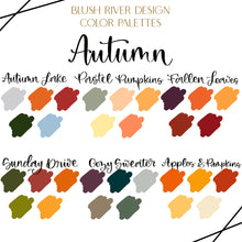 Load image into Gallery viewer, Cozy Autumn Procreate Color Palette - 6 Mini Color Palettes Inside