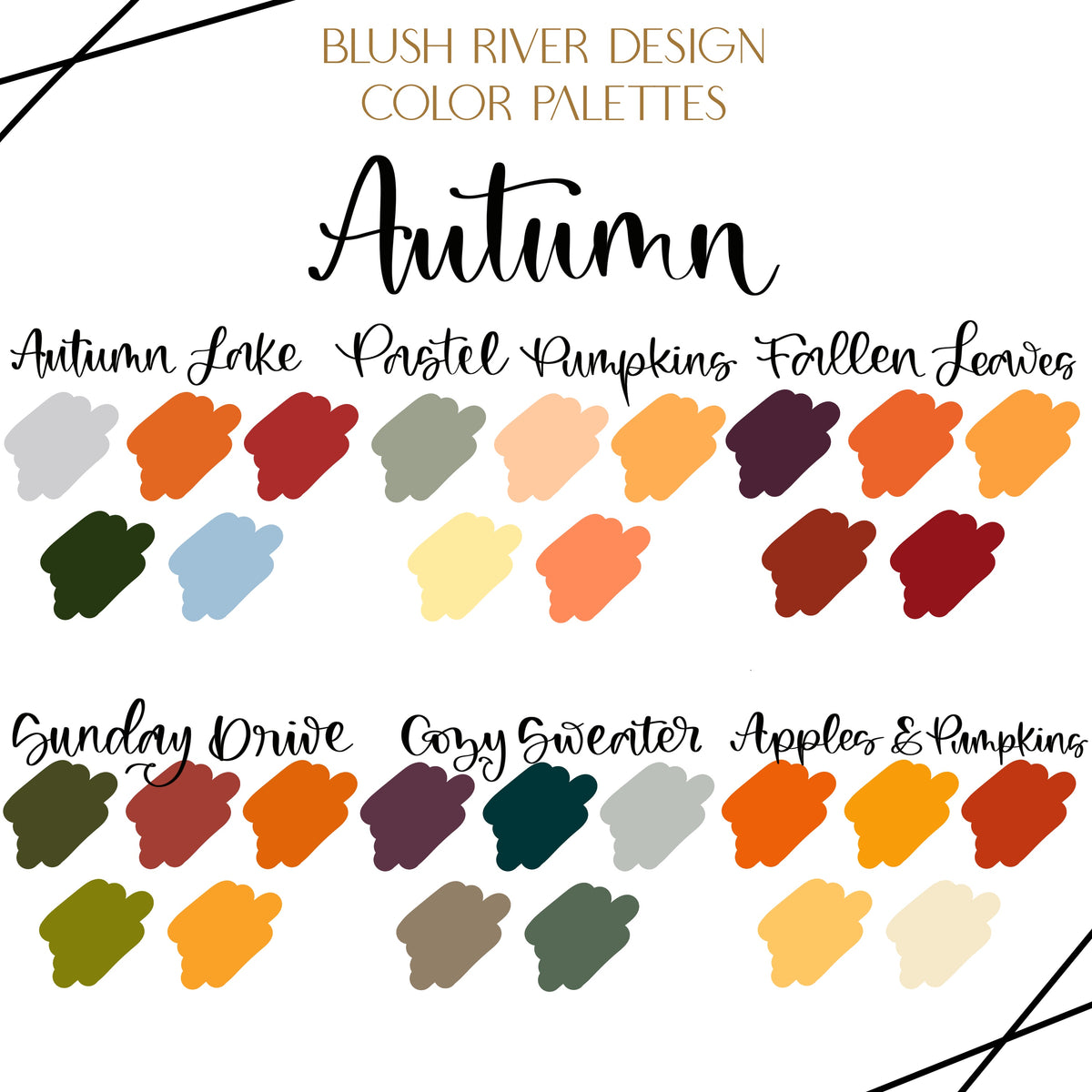 Cozy Autumn Procreate Color Palette - 6 Mini Color Palettes Inside ...