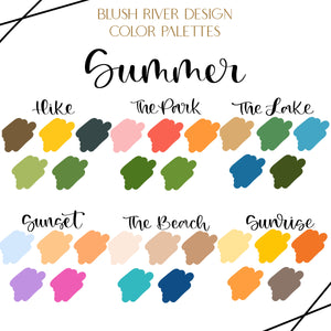 Summery Procreate Color Palette - 6 Mini Color Palettes Inside