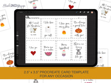 Load image into Gallery viewer, 2.5&quot; x 3.5&quot; Procreate Card Template