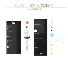 Load image into Gallery viewer, Cute Halloween Procreate Brush Stamps