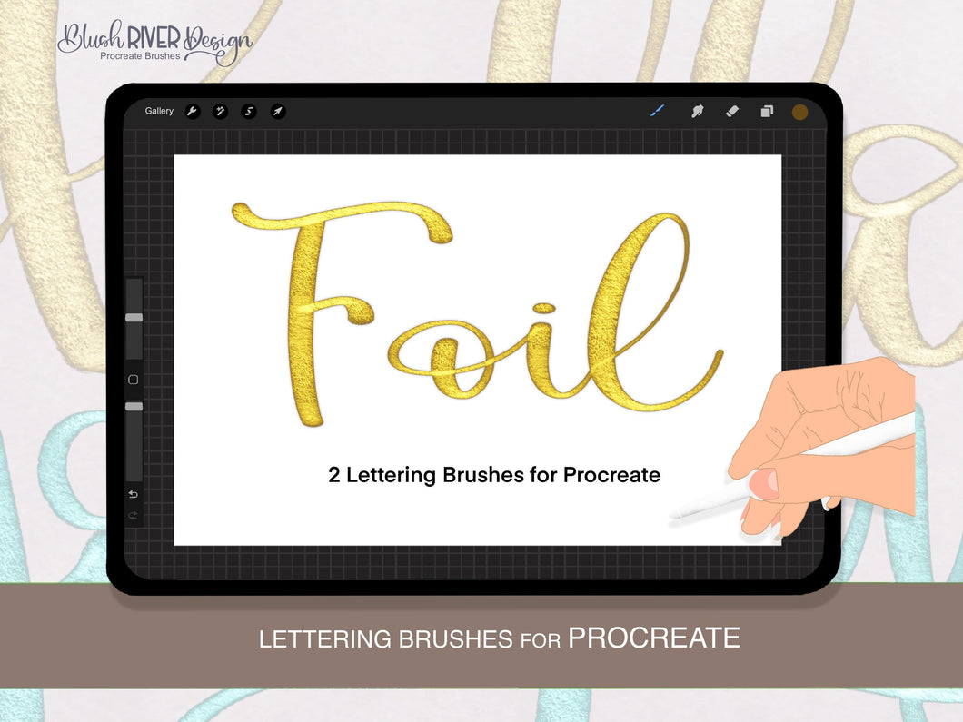 Foil Script - Procreate Brushes