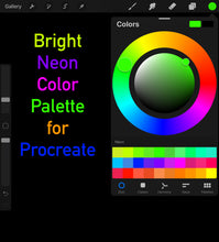 Load image into Gallery viewer, Neon Procreate Color Palette