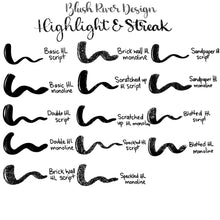 Load image into Gallery viewer, Highlight and Streak Lettering Procreate Brushes