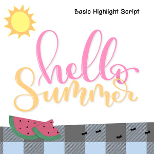 Highlight and Streak Lettering Procreate Brushes
