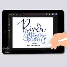 Load image into Gallery viewer, River Script Procreate Brush
