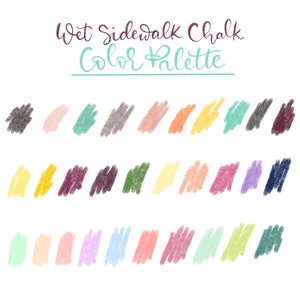 Wet Sidewalk Chalk Procreate Brush Set