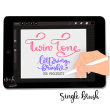 Load image into Gallery viewer, Twin Tone Script Procreate Brush