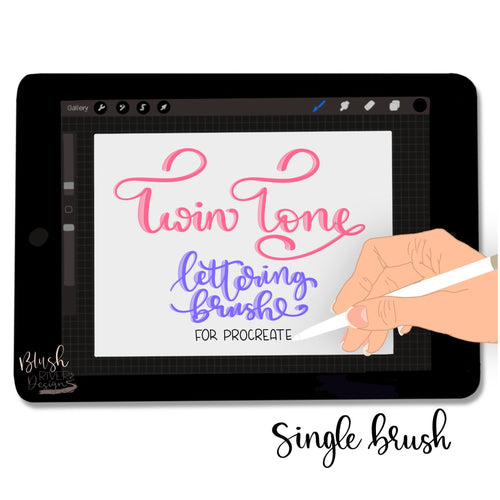 Twin Tone Script Procreate Brush