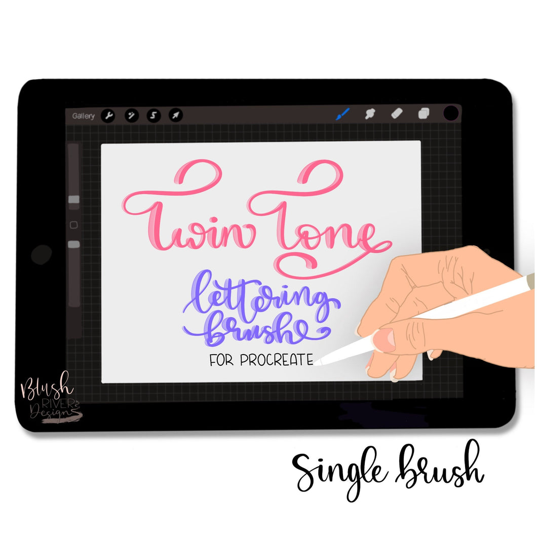 Twin Tone Script Procreate Brush