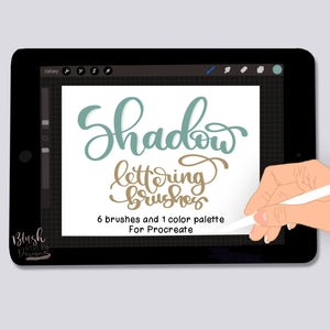 Shadow Procreate Lettering Brushes