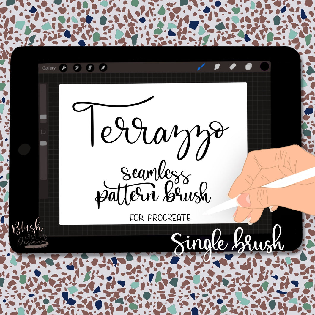 Terrazzo Seamless Pattern Procreate Brush