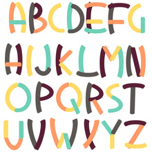 Load image into Gallery viewer, Summer Camp Paint Art and Lettering Procreate Stamp Set
