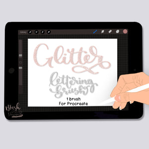 Glitter Script Procreate Brush