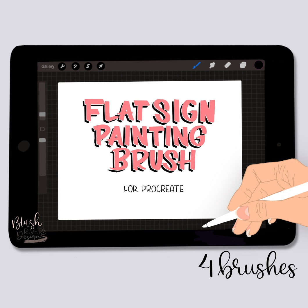 Flat Sign Painting Procreate Brush Set