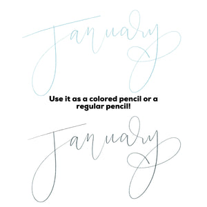 Modern Calligraphy Pencil Procreate Brush Bundle