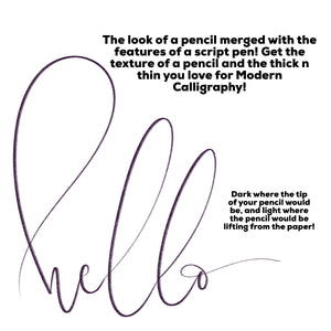 Modern Calligraphy Pencil Procreate Brush Bundle