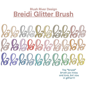 Breidi Glitter Script Procreate Brush