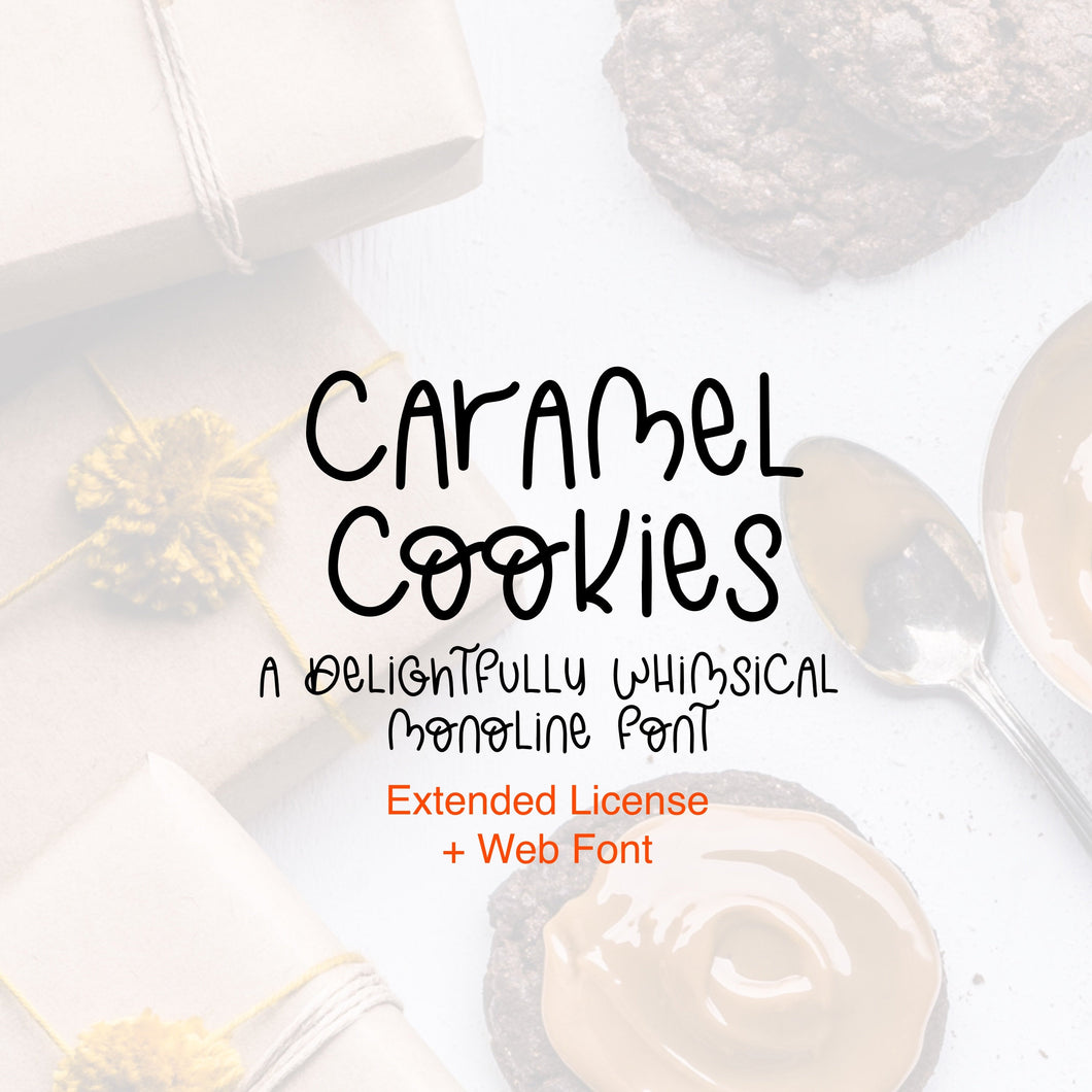 Caramel Cookies Font - OTF, TTF and Web Font Files