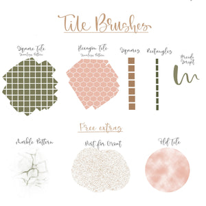 Faux Tile Procreate Brushes