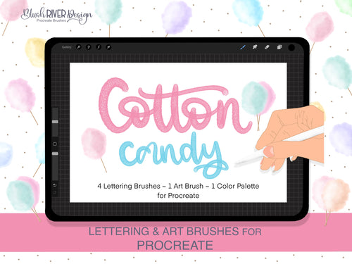 Cotton Candy Procreate Lettering Brush Pack