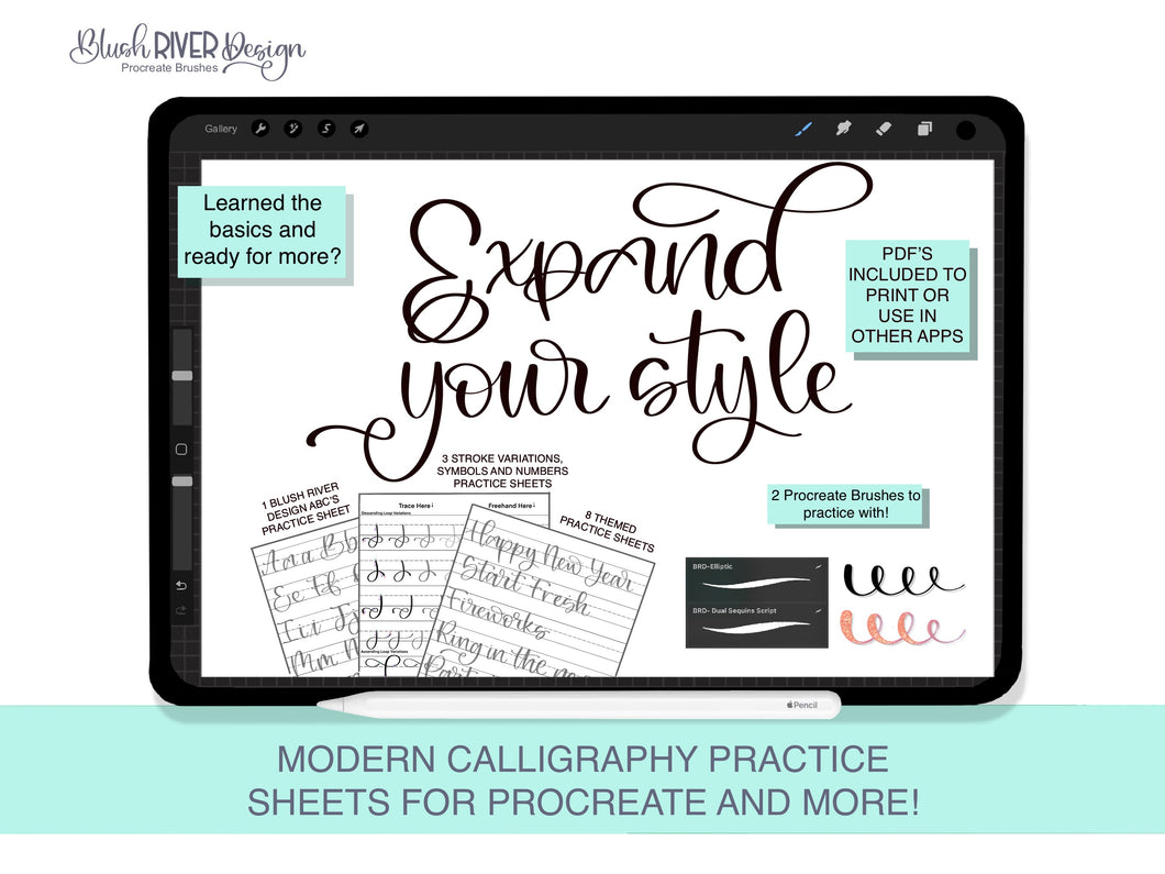 Expand Your Style - Modern Calligraphy Practice Sheets