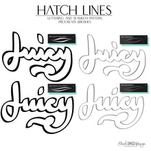 Load image into Gallery viewer, Hatch Lines - Script and Seamless Pattern Procreate Brushes