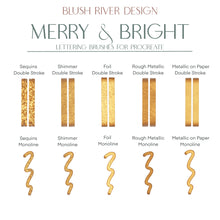 Load image into Gallery viewer, Merry and Bright - Lettering and Stamp brushes for Procreate