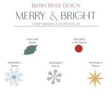 Load image into Gallery viewer, Merry and Bright - Lettering and Stamp brushes for Procreate