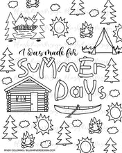 Load image into Gallery viewer, Made For Summer Days Coloring Page