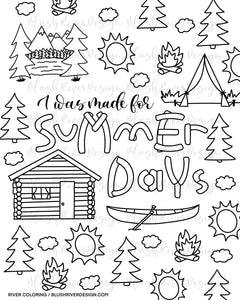 Made For Summer Days Coloring Page