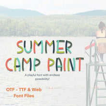 Load image into Gallery viewer, Summer Camp Paint Font - OTF, TTF and Web Font Files