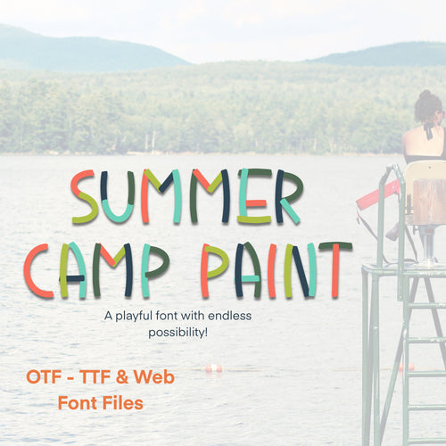 Summer Camp Paint Font - OTF, TTF and Web Font Files