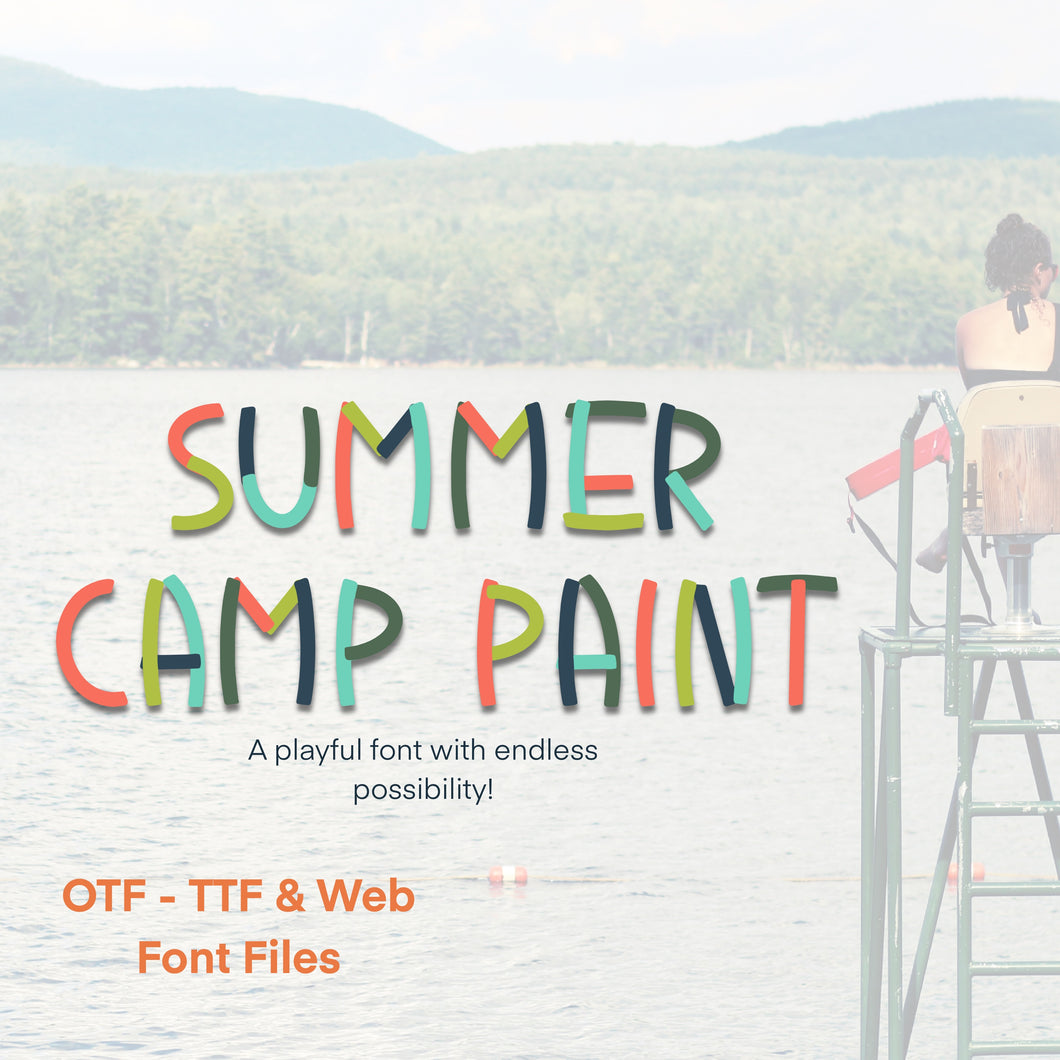 Summer Camp Paint Font - OTF, TTF and Web Font Files