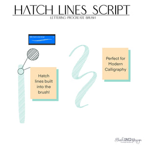 Hatch Lines Script Procreate Brush