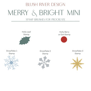 Merry and Bright MINI- Lettering and Stamp Brushes for Procreate