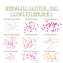Load image into Gallery viewer, Sprinkled Glitter and Confetti Procreate Brush Set