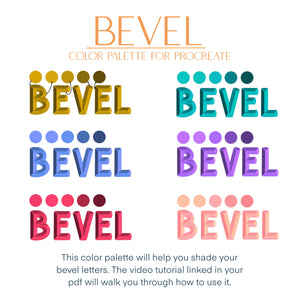 Bevel Lettering Procreate Brush Pack