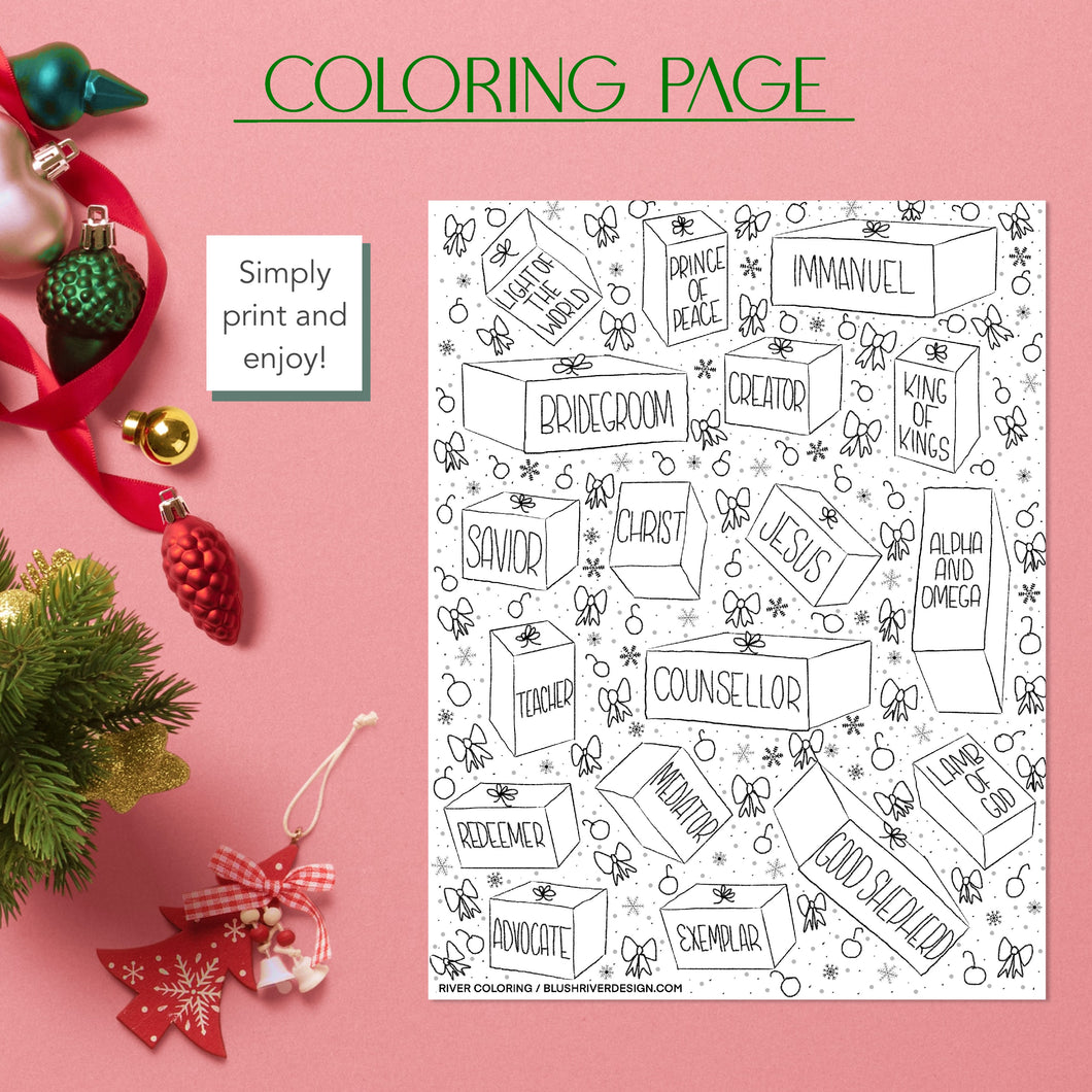 Christ Is The Gift Coloring Page