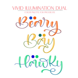 Vivid Illumination Script Procreate Brushes