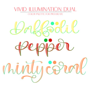 Vivid Illumination Script Procreate Brushes